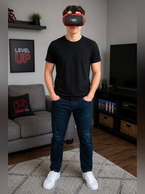 BNEXT VR Headset Smartphone Virtual Reality Goggles Red Black Adjustable | EUC